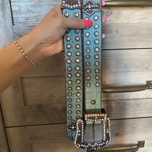 Western belt leather